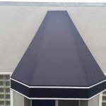 black and white awning